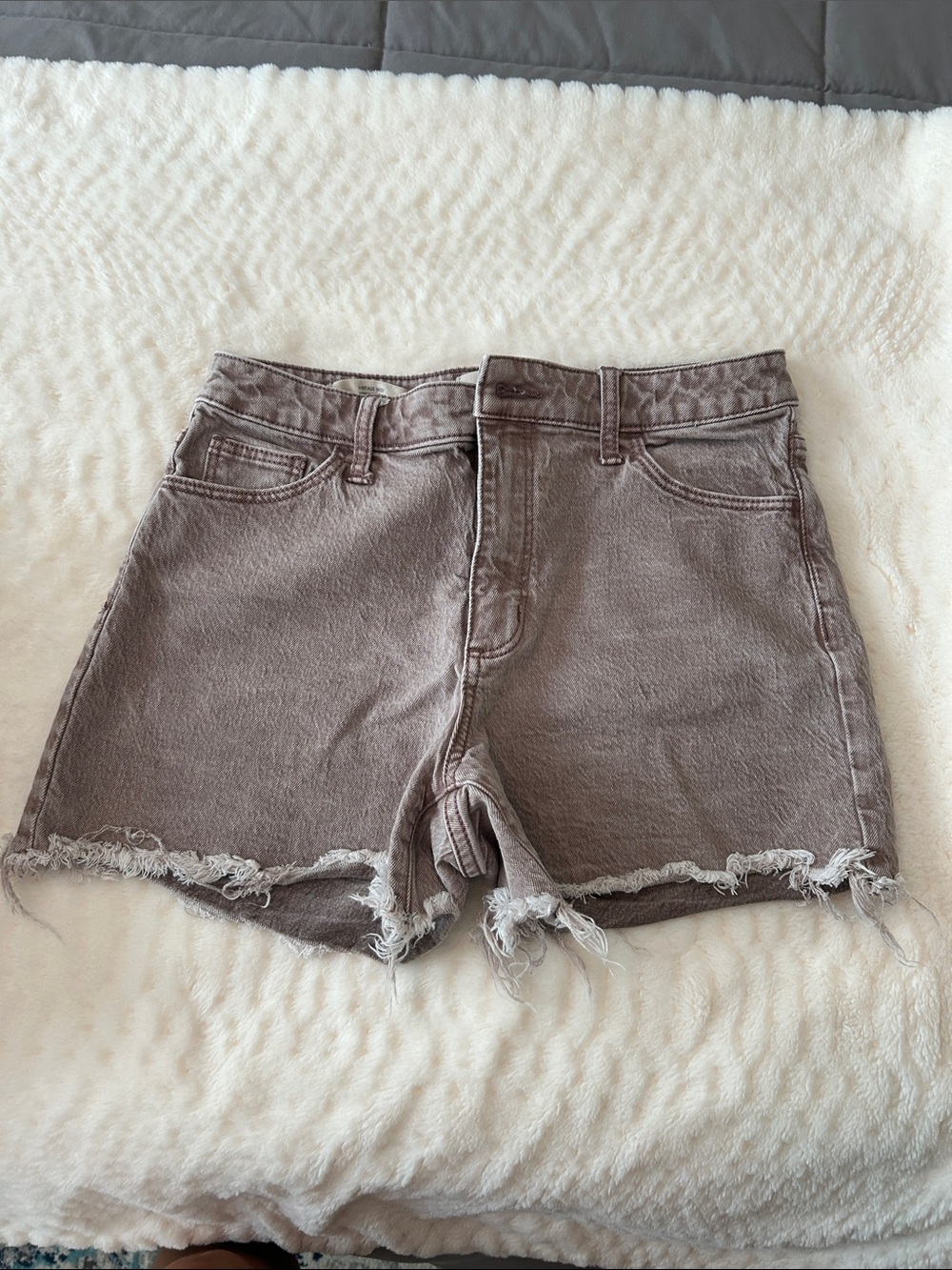 Universal Thread Taupe Frayed Hem Denim Shorts
